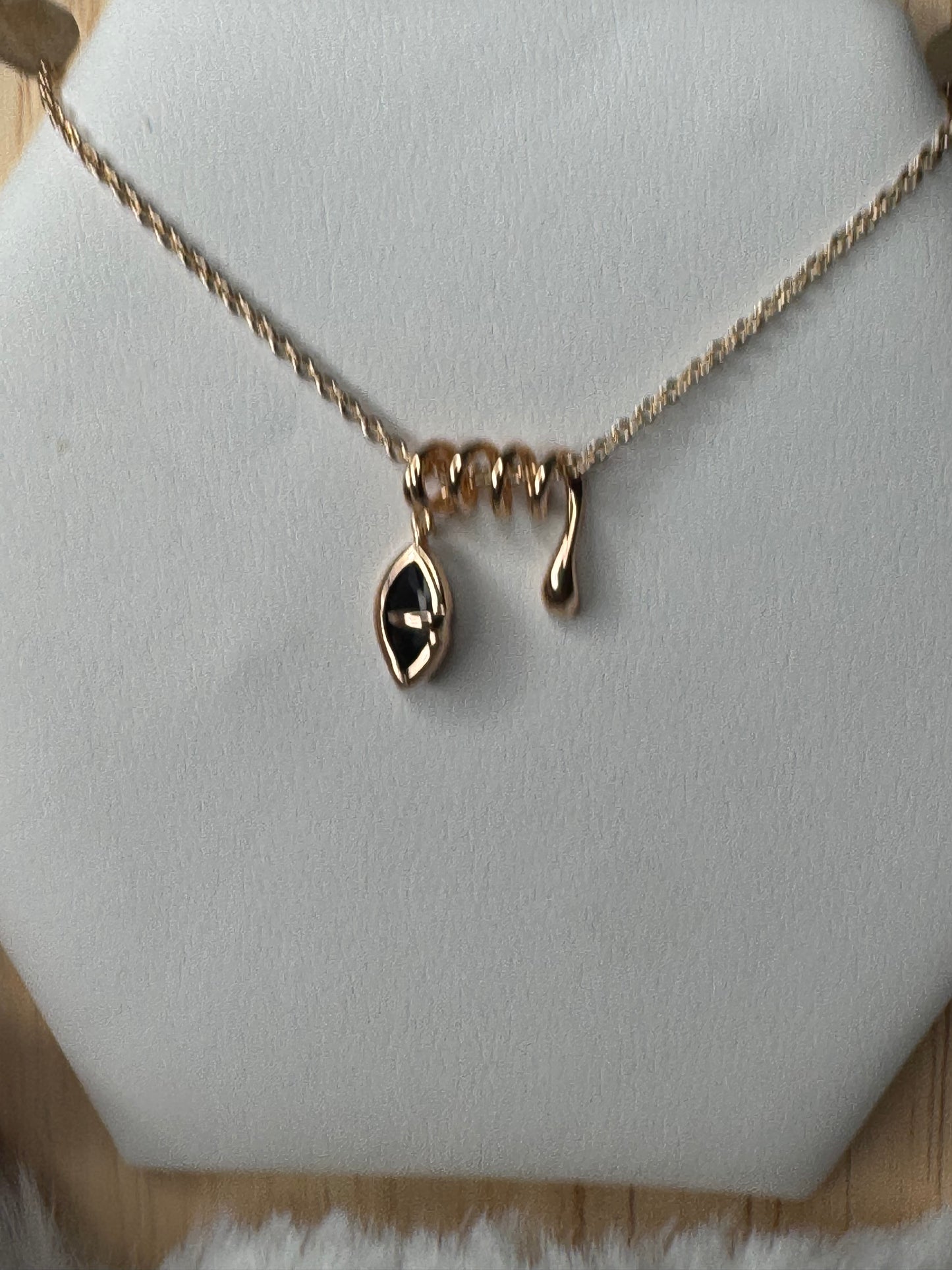 Dainty Stone Rose Gold Necklace