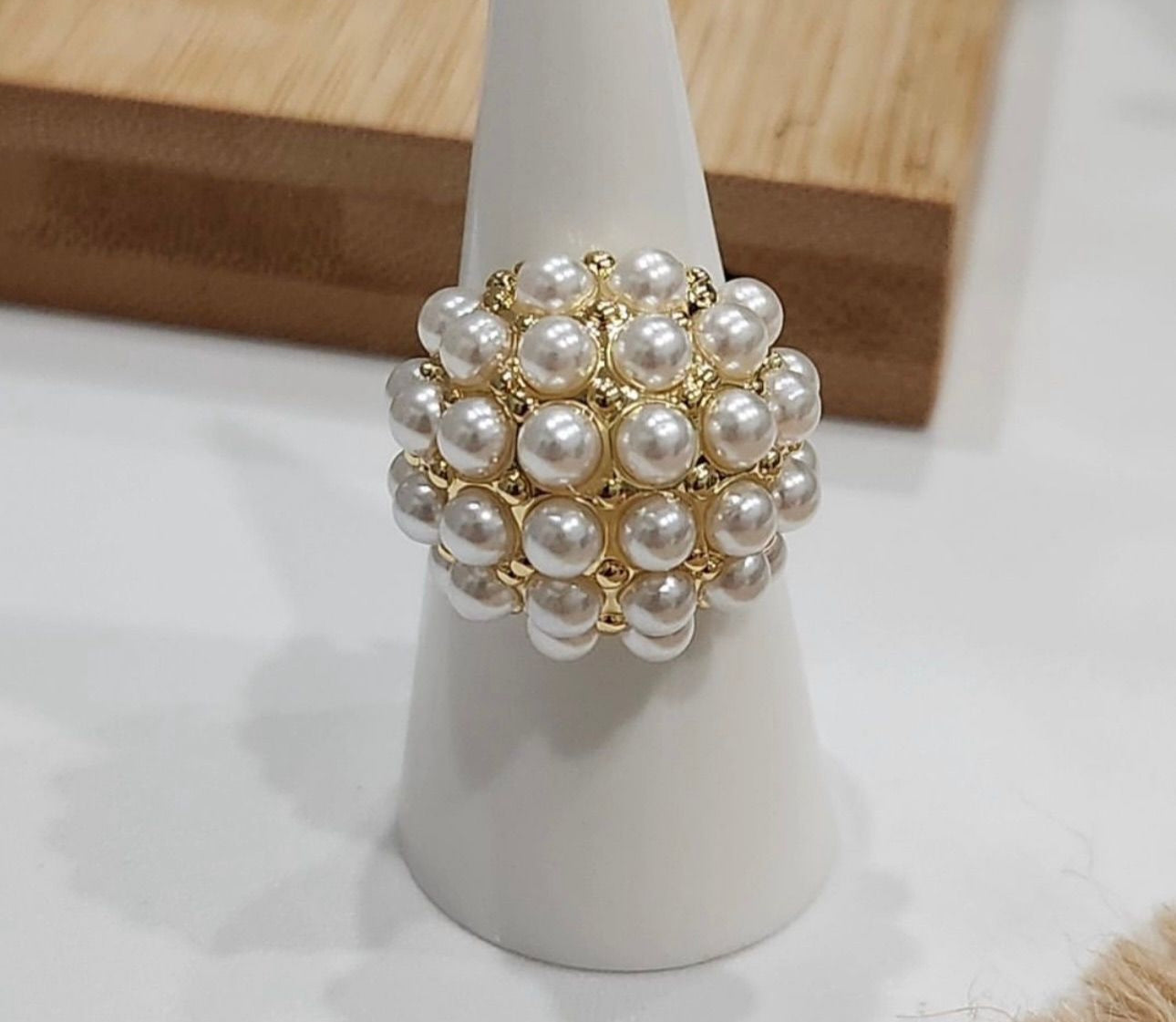 Pearl Knot Gold Ring