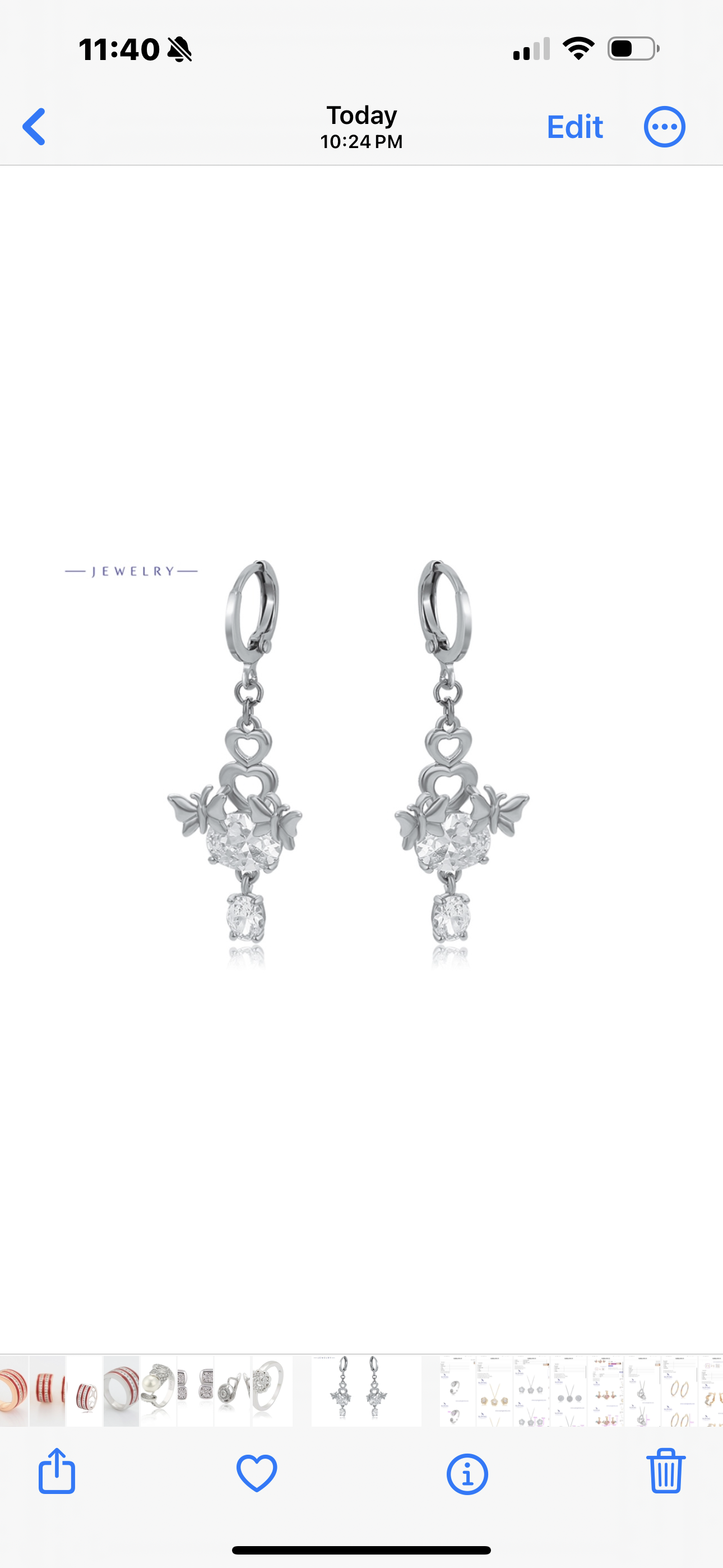Bella Mia Drop Stone Earrings