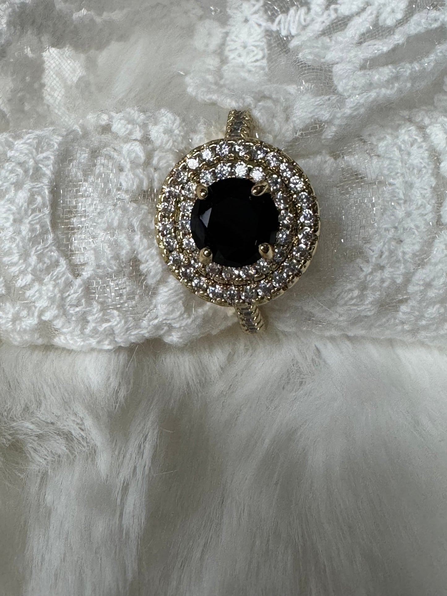 Brilliant Black Gold Ring