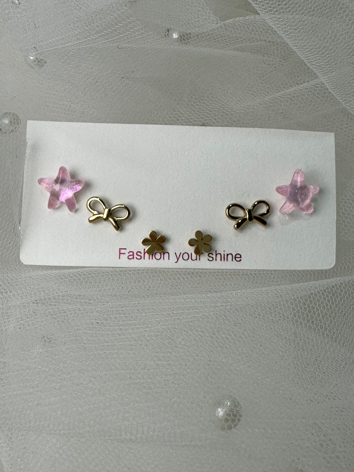 Pinky Girl Stud Set