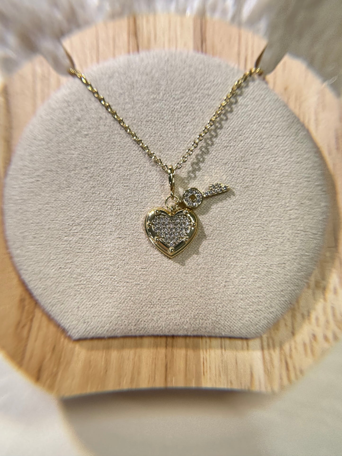 Key To My Heart Gold Necklace