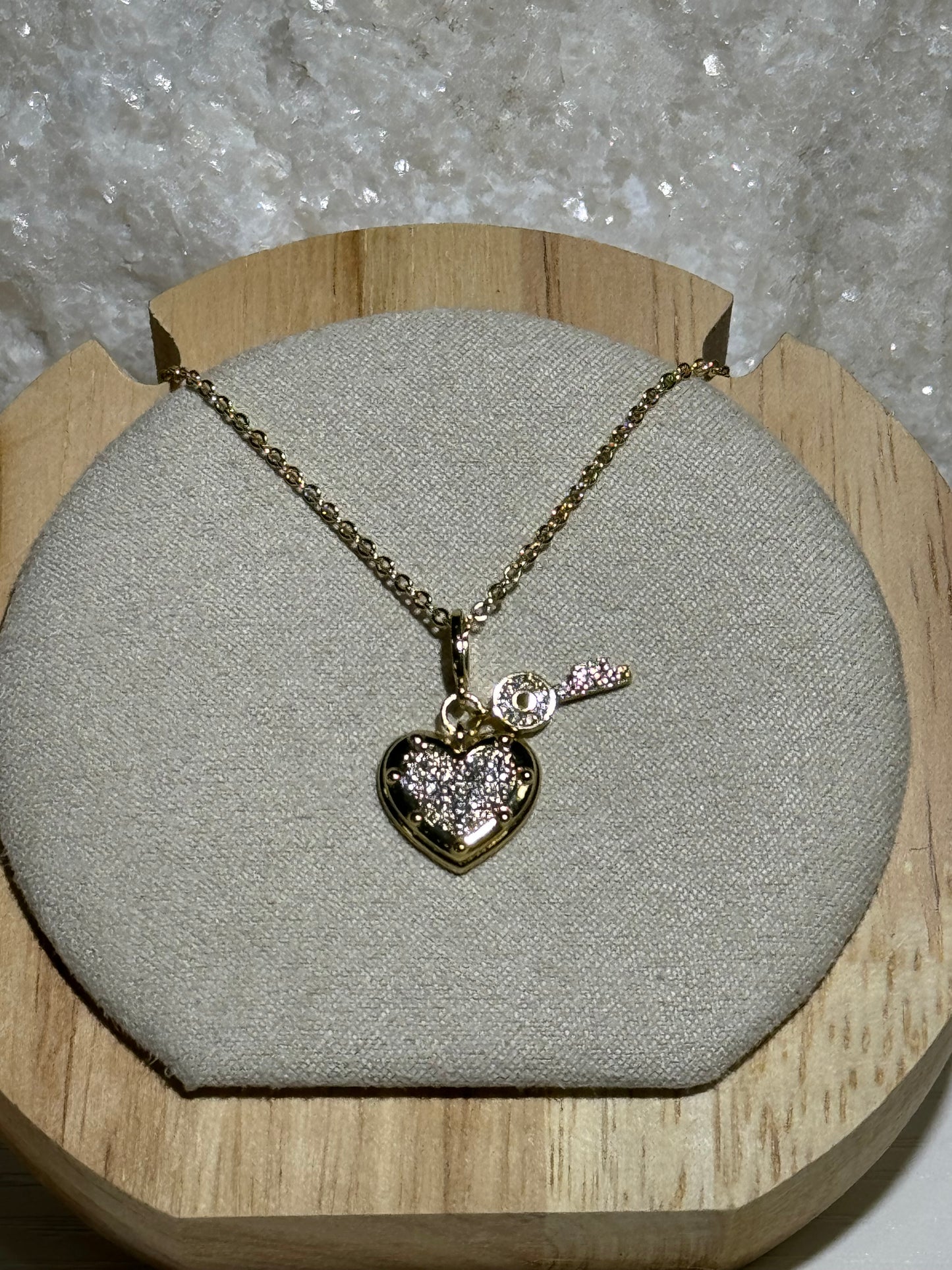 Key To My Heart Gold Necklace