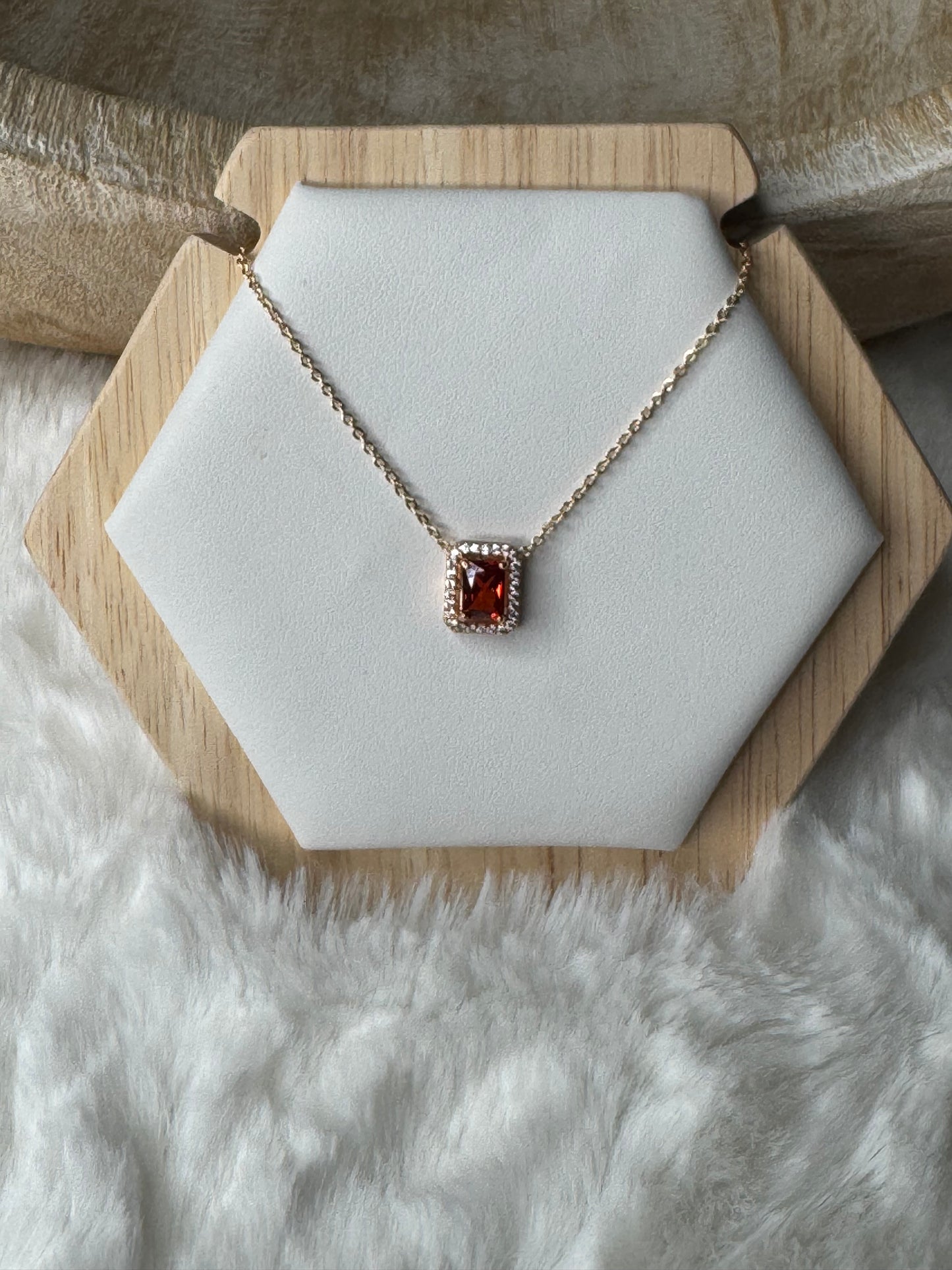 Messiah Ruby Rose Gold Necklace