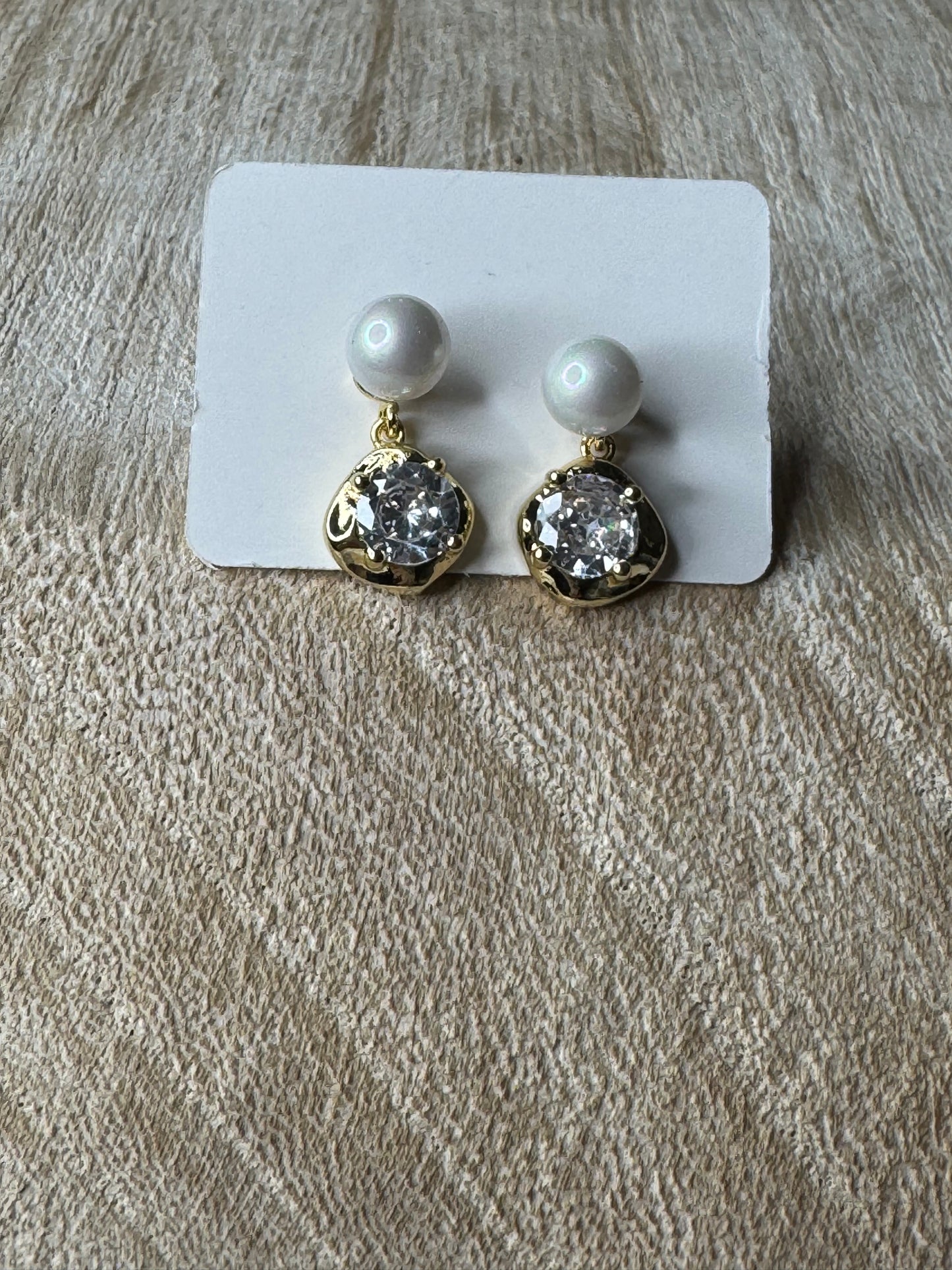 Bridal Crystal & Pearl Studs