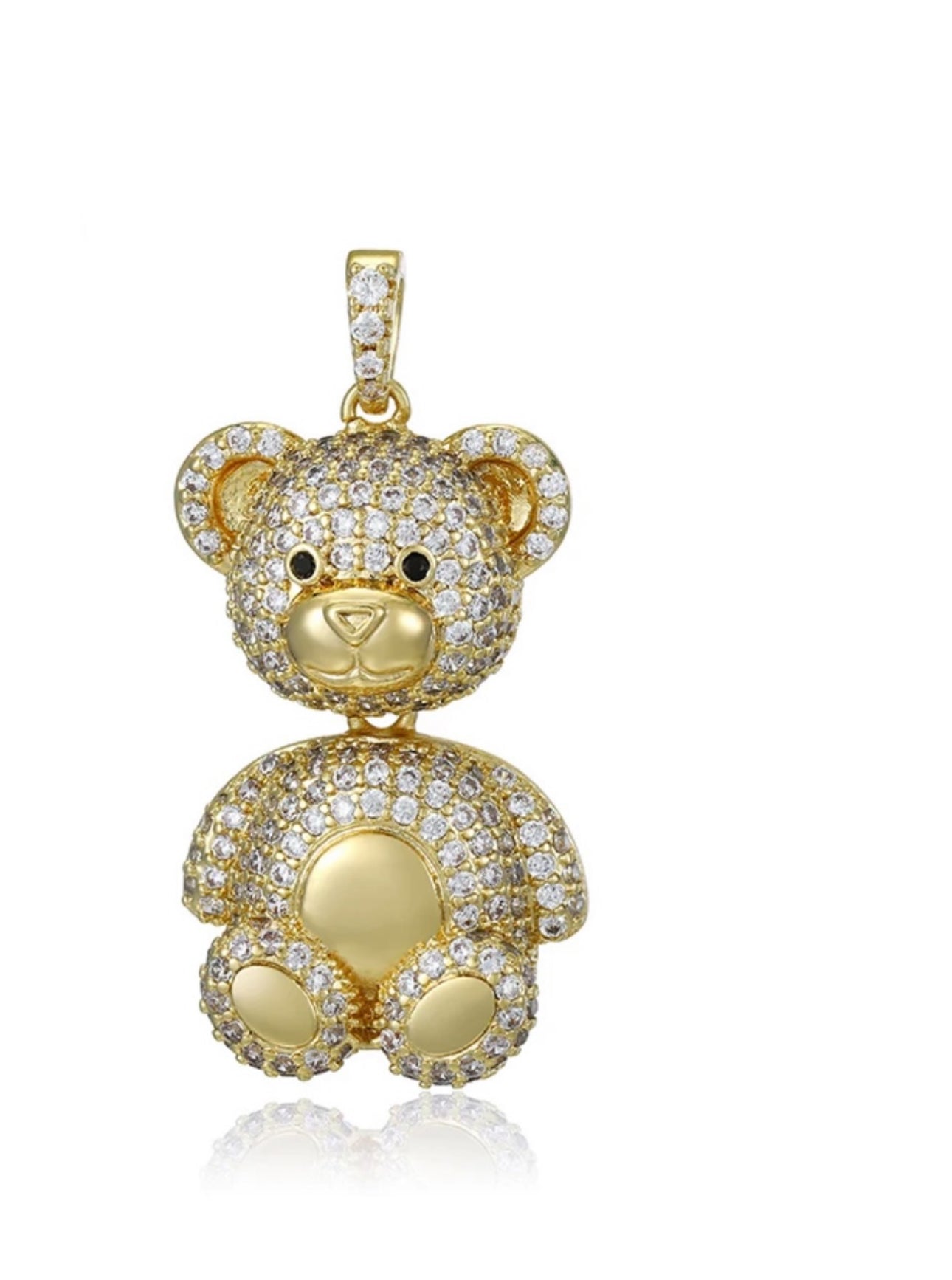 Two-Tone Teddy Bear Necklace