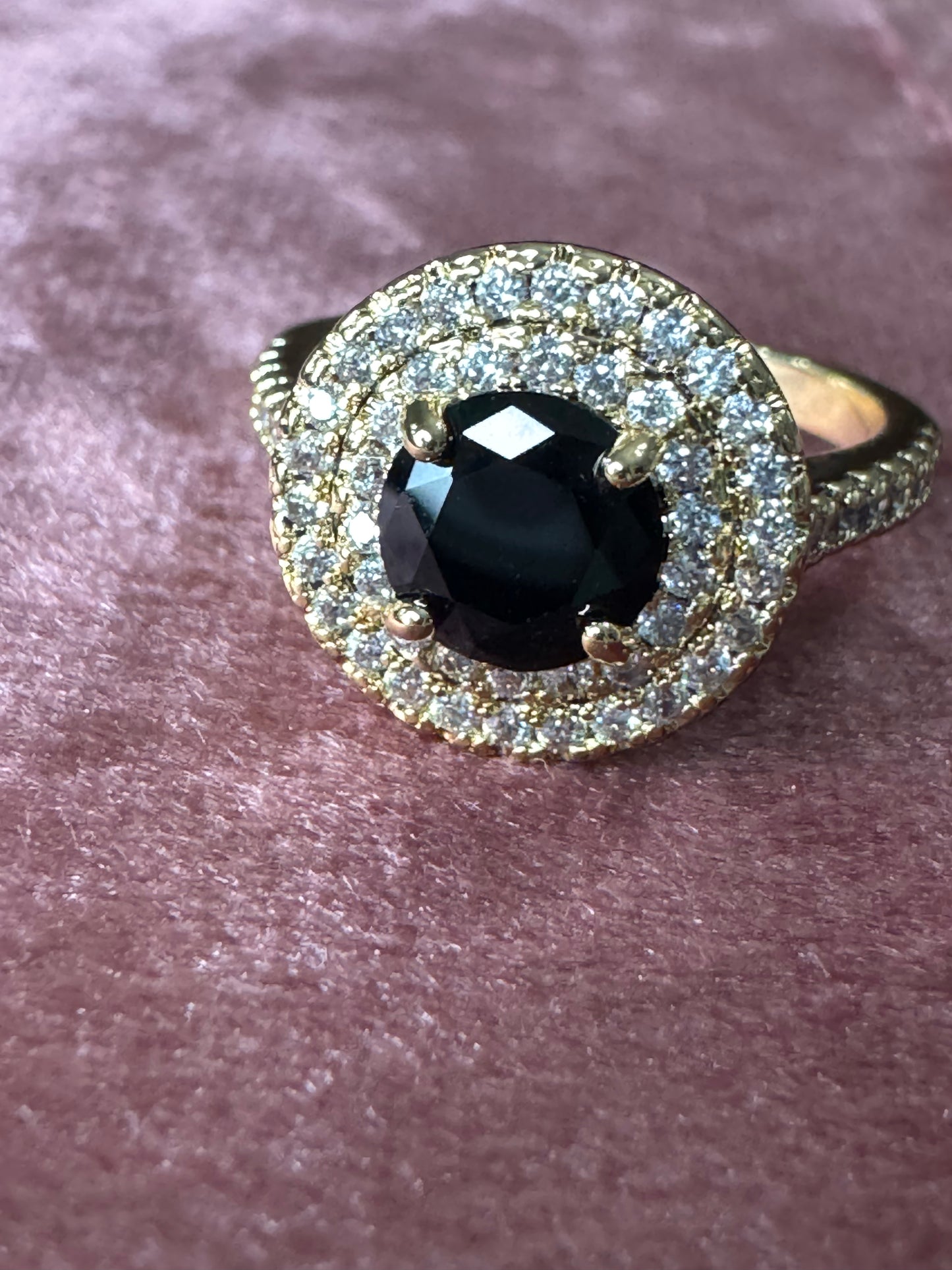 Brilliant Black Gold Ring