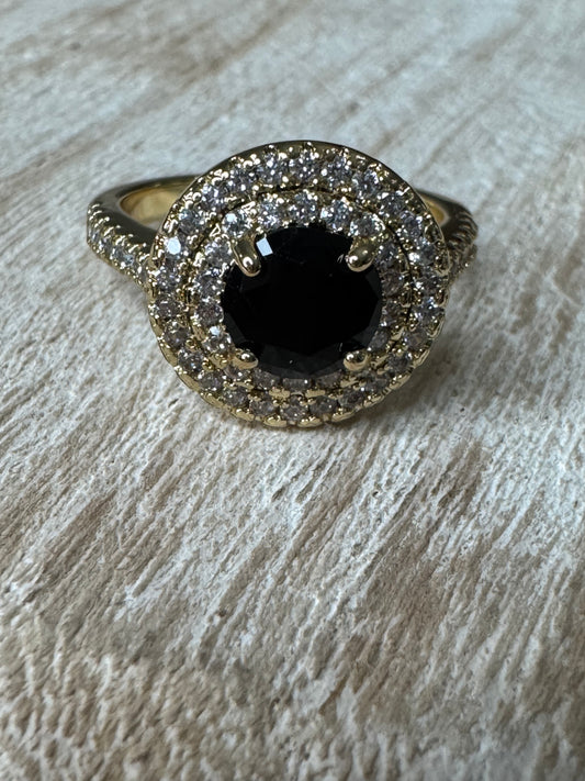 Brilliant Black Gold Ring