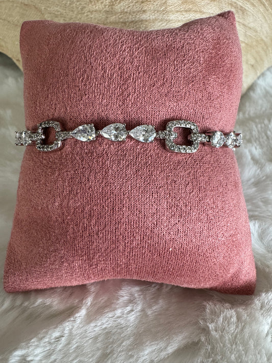 Luxe Diamond Silver Bracelet
